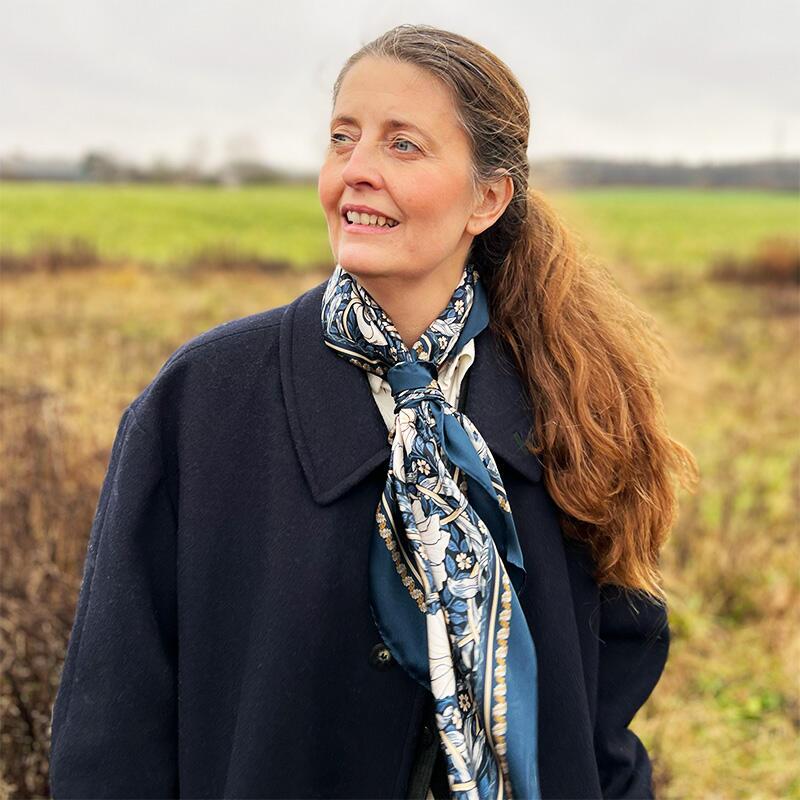 Pimpernel Blue Silk Scarf – William Morris